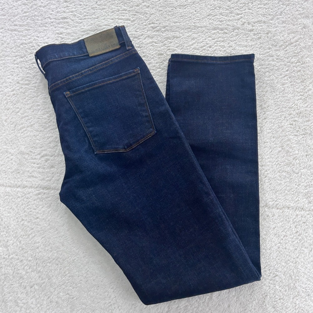 Mott & Bow Jeans Mens 34x34 Slim Fit Blue Stretch Denim Dark Wash Straight